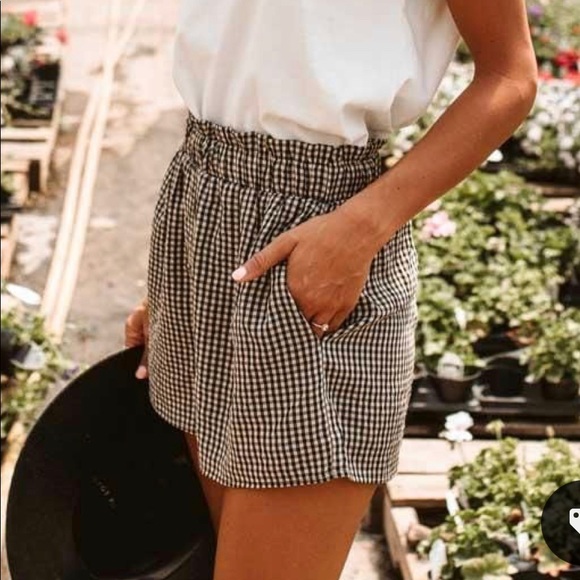 Cotton gingham shorts - Picture 3 of 3